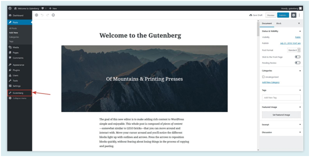 welcome to gutenberg