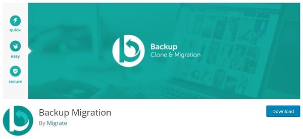 Migrate WordPress Website with Backup Migration Plugin