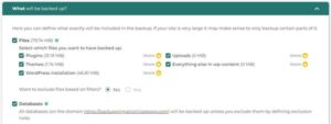 backup options